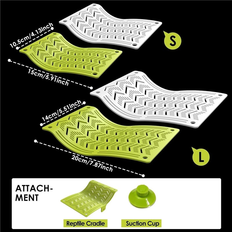 Durable Reptile Hammock Swing Perch - Climbing Bed for Lizards, Geckos, Frogs, Snakes, and Spiders(White,Small) - Image 3