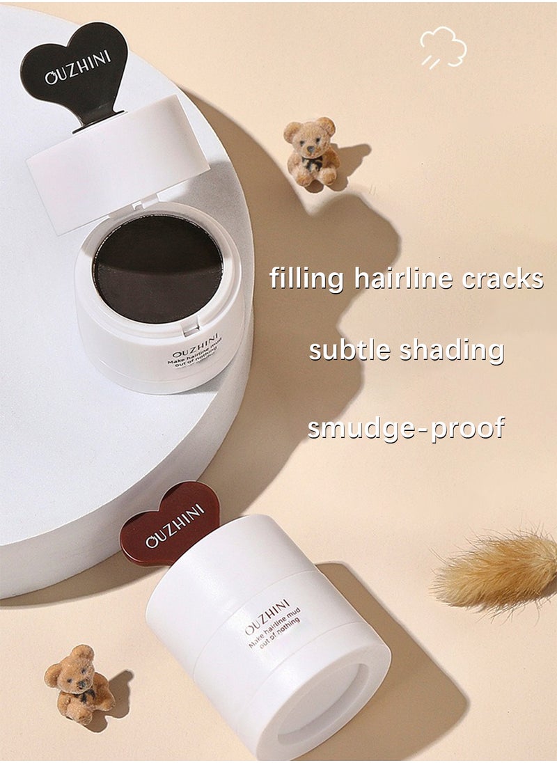 OUZHINI Make Hairline Mud, Instantly Root Touch Up Hair Shadow Powder with Puff Touch, Root Cover Up Hair Color for Thinning Grey Hairline 4G  - Image 4