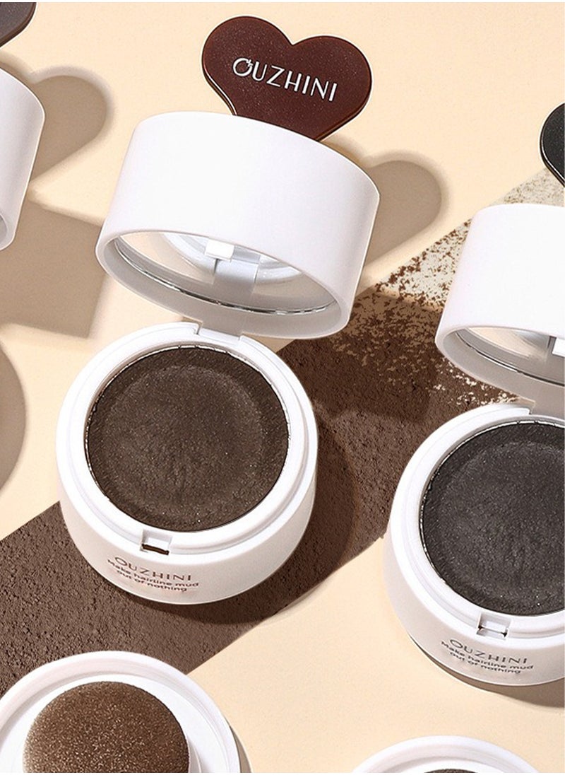 OUZHINI Make Hairline Mud, Instantly Root Touch Up Hair Shadow Powder with Puff Touch, Root Cover Up Hair Color for Thinning Grey Hairline 4G  - Image 2