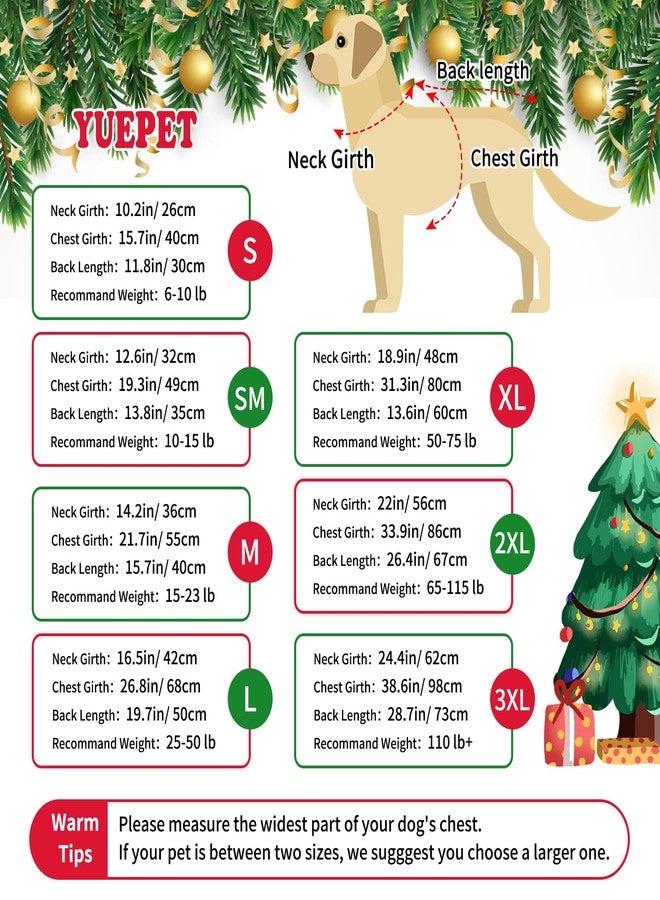 YUEPET Christmas Dog Sweaters Pullover, Reindeer Snowflake Christmas Outfits with Leash Hole, Classic Turtleneck Dog Clothes for Puppies Medium Dogs(XL) - Image 4