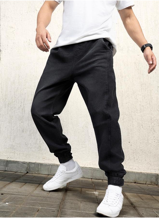 Hubberholme Mid Rise Relaxed Fit Cuffed Jeans by Styli  - Image 1