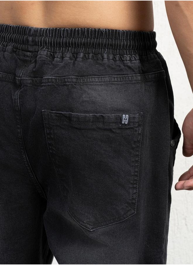 Hubberholme Mid Rise Relaxed Fit Cuffed Jeans by Styli  - Image 3