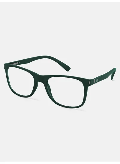 Woggles Noir Green Square Blue Screen Glasses