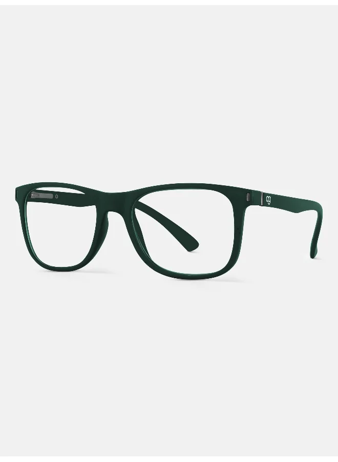 Woggles Noir Green Square Blue Screen Glasses