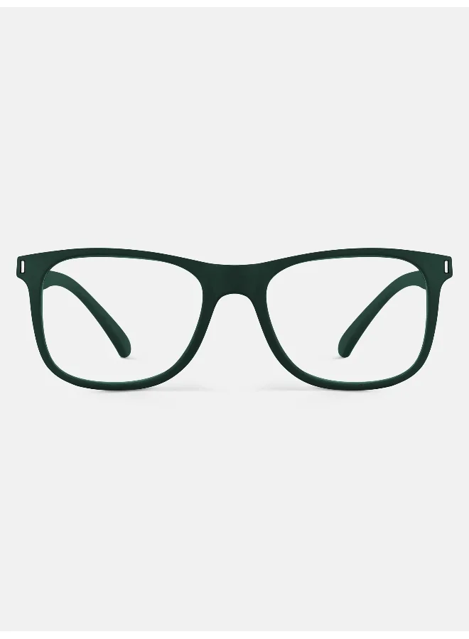 Woggles Noir Green Square Blue Screen Glasses