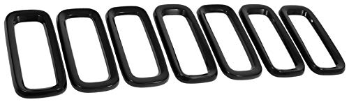 EnRand Jeep Renegade Grill Inserts,Front Grille Guard Cover Trim for 2015-2018 Jeep Renegade - 7Pcs Black - Image 4