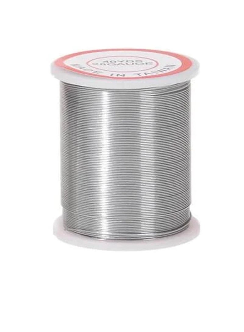 سلك مطرز بالخرز 28 مقياس فضي - Image 3