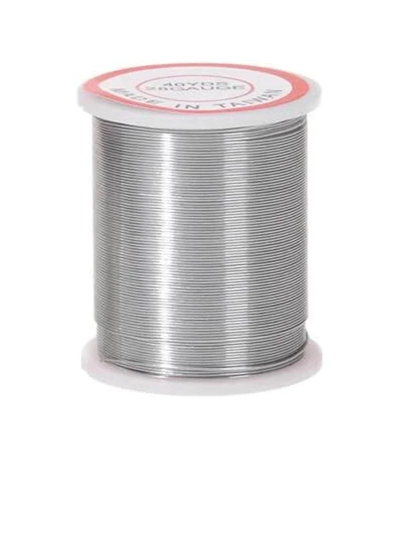 سلك مطرز بالخرز 28 مقياس فضي - Image 2