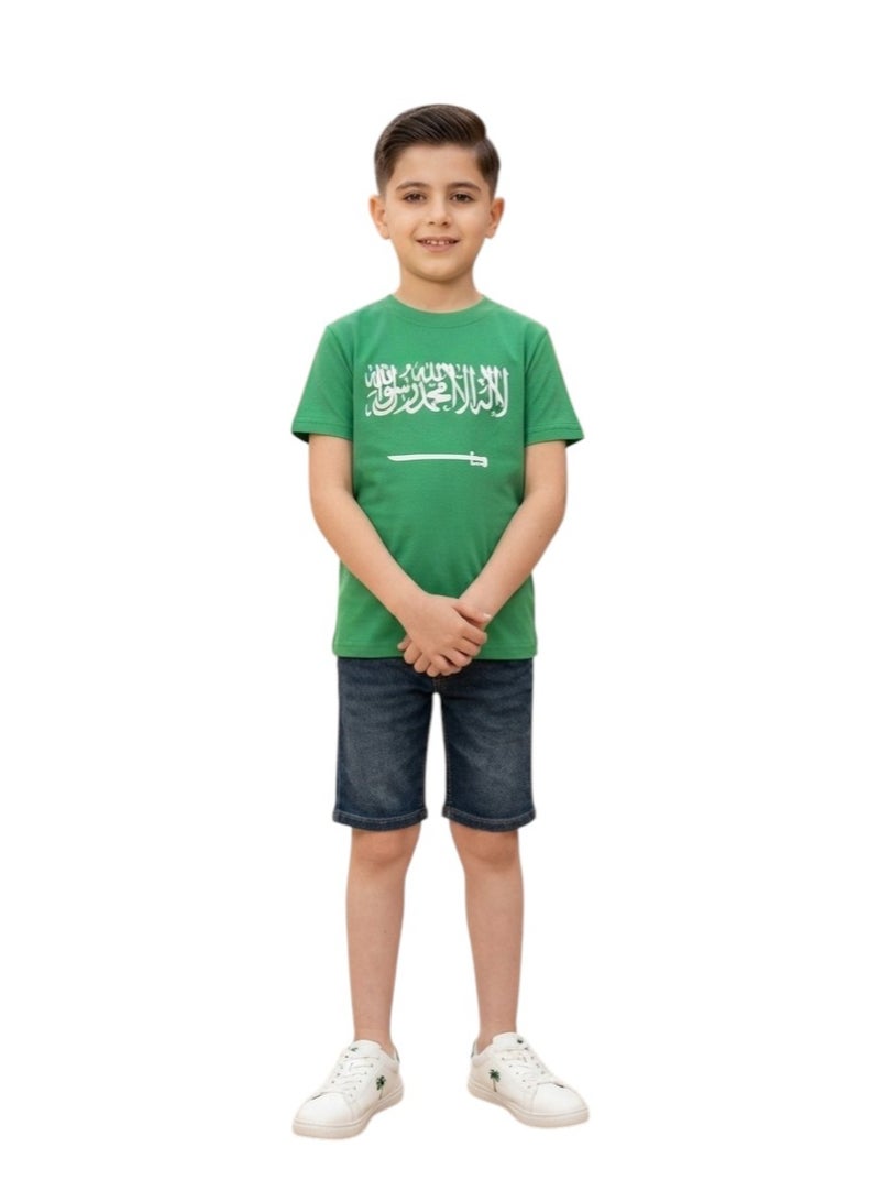 Daniel تي شيرت علم المملكة العربية السعودية ليوم الوطني - Image 1