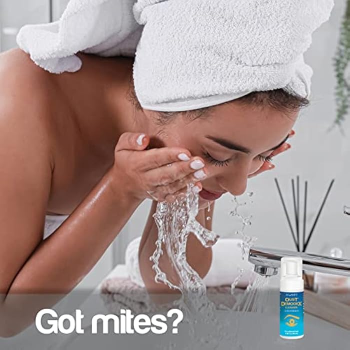 OCuSOFT Oust Demodex Foam Cleanser - Extra Strength - Foaming Cleanser for Eyelids & Eyelashes with Tea Tree Oil - Eyelid Cleanser to Remove Oil, Debris & Pollen - 1.68 fl oz - Image 2