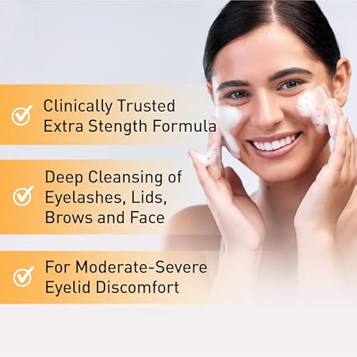 OCuSOFT Oust Demodex Foam Cleanser - Extra Strength - Foaming Cleanser for Eyelids & Eyelashes with Tea Tree Oil - Eyelid Cleanser to Remove Oil, Debris & Pollen - 1.68 fl oz - Image 5