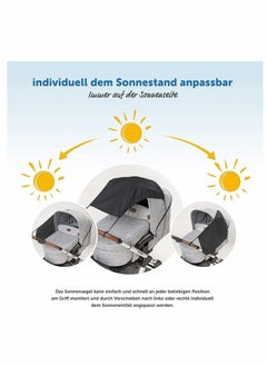 Universal Pram Sunshade for Pushchair Buggy and Carrycot Sun Sail Stroller with UV Protection 50+ Sun Shade Blackout Blind for Parasol Pushchair Sun Protection Universal Fit Pram - pzsku/ZD0328F7DE6F1801A6A46Z/45/_/1658992886/a2e2dbab-1440-482c-aa74-9ff2f54d51ea