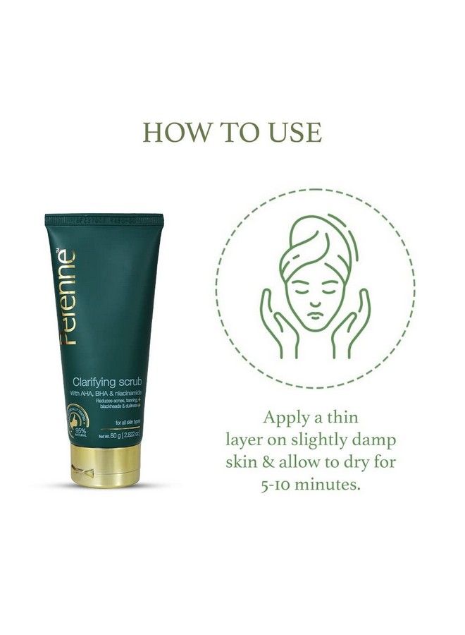 PERENNE Clarifying Clay Scrub For Oily Acne Prone Skin For Men And Women Detoxify And Purify Skin; Pore Minimiser Reduces Acne And Scars Enriched With Goodness Of Antioxidants 80 Gm - Image 5