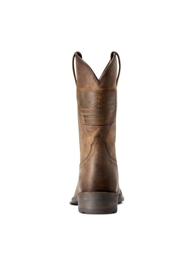 Ariat Men's Rambler Patriot Western Boot, Distressed Brown, 10 Medium - Image 3