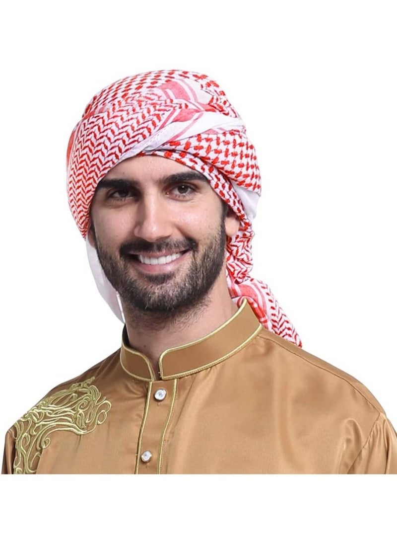 كويزيرا وشاح عربي كبير للرجال من شيلاغ غطاء رأس إسلامي شال كوفية وشاح عربي - Image 4