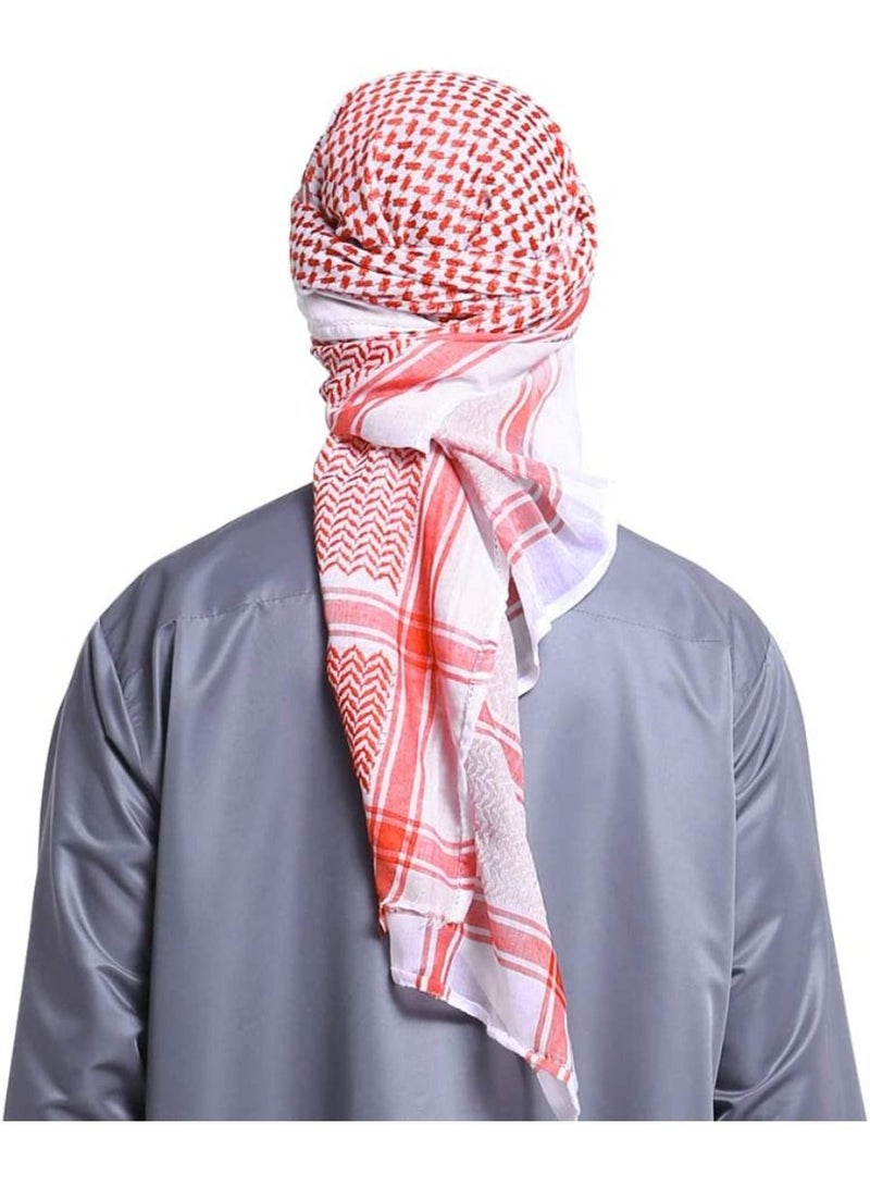 كويزيرا وشاح عربي كبير للرجال من شيلاغ غطاء رأس إسلامي شال كوفية وشاح عربي - Image 2