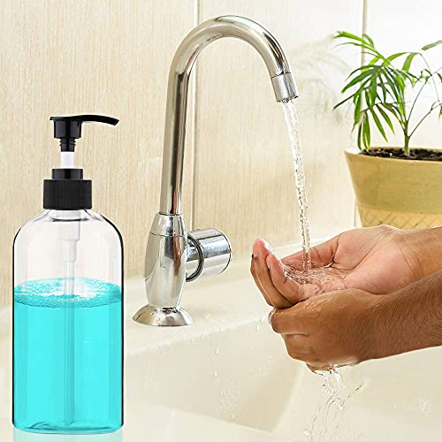 Vioetry Empty Plastic Pump Bottles Dispenser（16.9 Oz, 2 Pack）, Portable Amber BPA-Free Travel Shampoo Lotion Pump Bottle Durable Refillable Containers for Massage Oil, Liquid Soap - Image 3