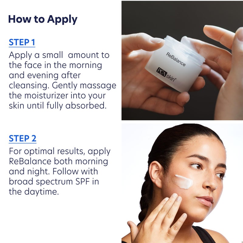 PCA SKIN ReBalance Sensitive Moisturizer for Face - ReBalance Daily Face Moisturizer, Creamy, 1.7 fl oz Jar - Image 5