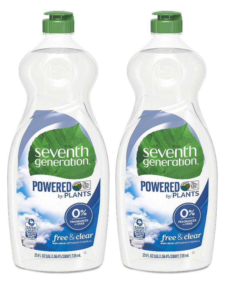 Seventh Generation Dish Liquid 25 oz Free Clear 2 pk