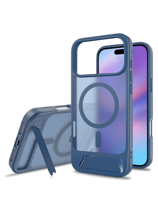 Magnetic Compatible with iPhone 17 Pro Max  Case, 【Built-in Invisible Kickstand】【Compatible with Mag-Safe】Slim Translucent Matte Phone Case  Slim Fit Military Grade Drop Protection Shockproof Anti-Fingerprint Phone Case, 6.9'' inch 2025 - Image 1