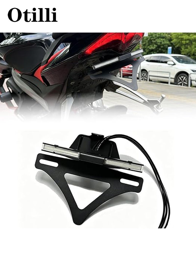 Otilli Motorcycle Tail Tidy Fender Eliminator Compatible with Aprilia RS660 RS 660 (2021-2026) RSV4 FACTORY (2021-2024) Tail Tidy Fender Eliminator Kit License Plate Holder with LED Light Fits for RS660 - Image 1