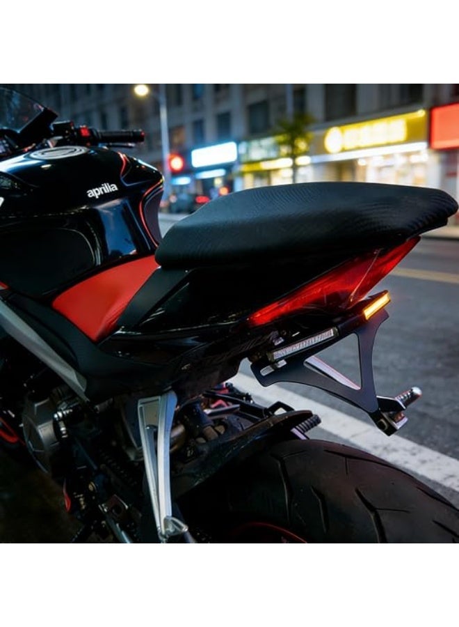Otilli Motorcycle Tail Tidy Fender Eliminator Compatible with Aprilia RS660 RS 660 (2021-2026) RSV4 FACTORY (2021-2024) Tail Tidy Fender Eliminator Kit License Plate Holder with LED Light Fits for RS660 - Image 4