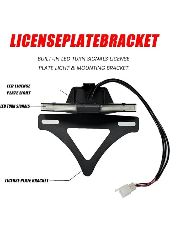 Otilli Motorcycle Tail Tidy Fender Eliminator Compatible with Aprilia RS660 RS 660 (2021-2026) RSV4 FACTORY (2021-2024) Tail Tidy Fender Eliminator Kit License Plate Holder with LED Light Fits for RS660 - Image 3