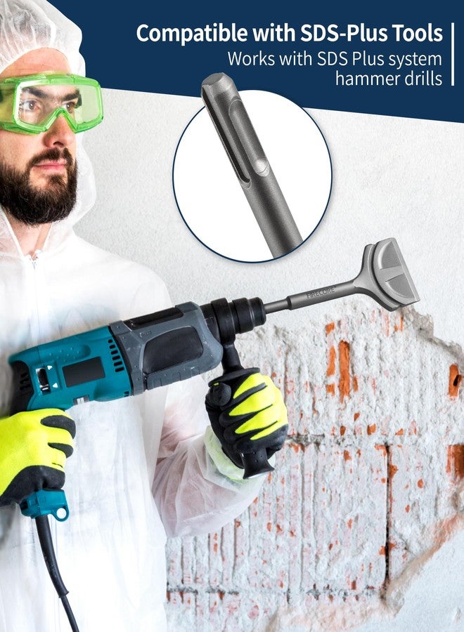 Firecore إزميل SDS Plus، رؤوس إزالة بلاط Firecore مقاس 3 بوصات × 6.5 بوصات لملحقات مثقاب المطرقة الدوارة SDS Plus، أداة إزميل مسطحة للتقشير بمجرفة فولاذية لإزالة ملاط البلاط الأسمنتي الرقيق والفينيل - Image 4