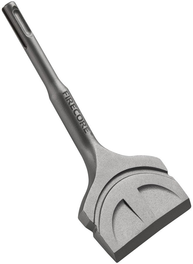 Firecore إزميل SDS Plus، رؤوس إزالة بلاط Firecore مقاس 3 بوصات × 6.5 بوصات لملحقات مثقاب المطرقة الدوارة SDS Plus، أداة إزميل مسطحة للتقشير بمجرفة فولاذية لإزالة ملاط البلاط الأسمنتي الرقيق والفينيل - Image 1