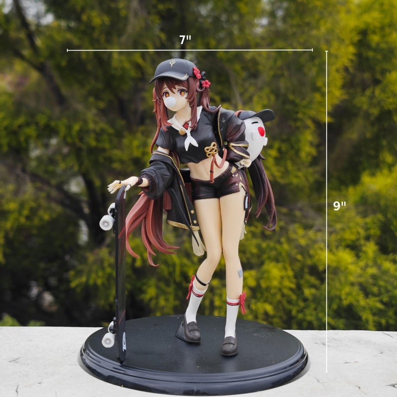 GOLEHS Genshin Impact Hu Tao Skateboard Figurine â€“ 9 Inches Tall, 7 Inches Wide â€“ Collectible Action Figure - Image 5