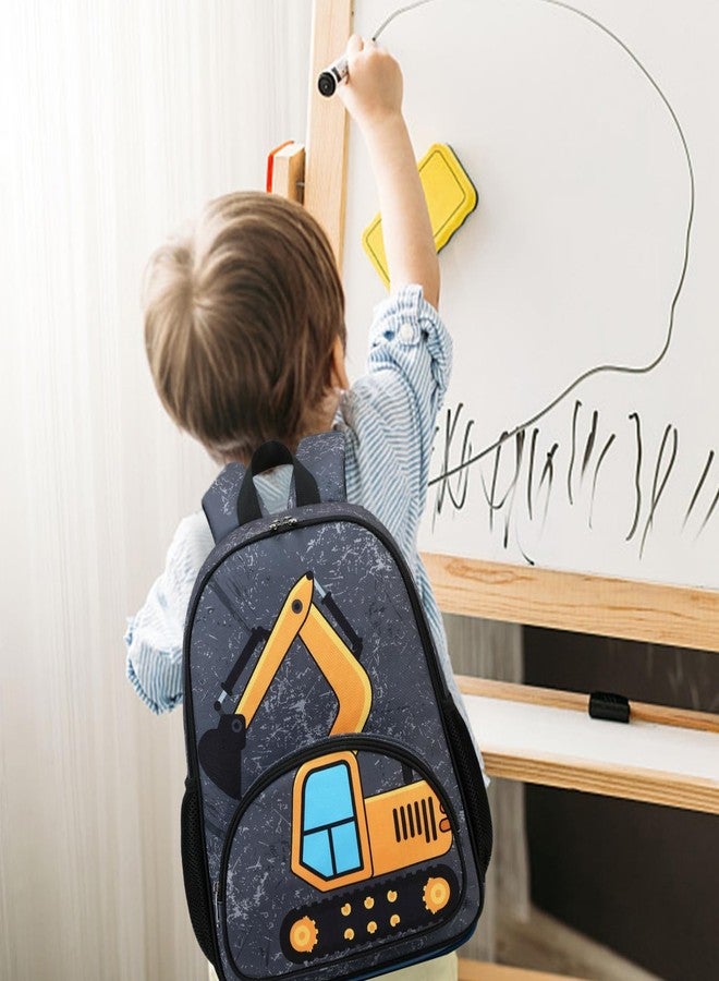LOIDOU Toddler Backpack Boys 15 Inch Kids Preschool Kindergarten School Backpack Book Bag for Daycare Nursery Travel, Mottled Dark Gray, Large, Modern, Custom - Image 2