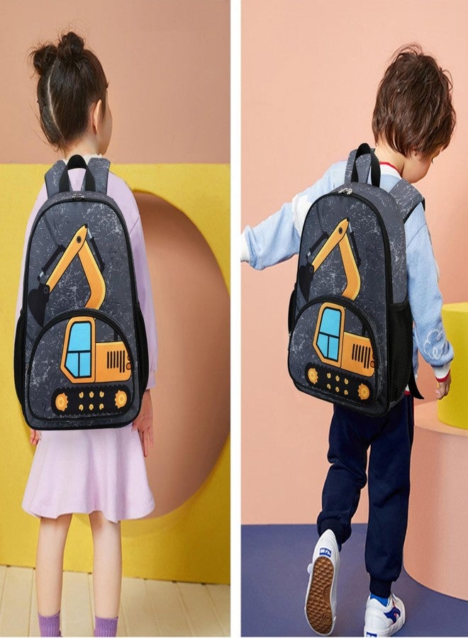 LOIDOU Toddler Backpack Boys 15 Inch Kids Preschool Kindergarten School Backpack Book Bag for Daycare Nursery Travel, Mottled Dark Gray, Large, Modern, Custom - Image 3