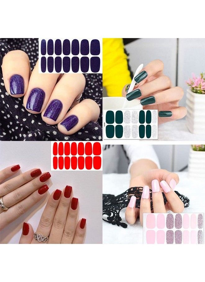 24 Sheets Glitter Solid Color Nail Polish Strips With Nail File Nail Wraps Nail Polish Stickers Selfadhesive Nail Stickers Full Nail Wraps For Women Nail Art - pzsku/ZD0330EAE1D946058F882Z/45/_/1683269245/791cd97f-b5cd-4d39-803a-fedfea9b3309