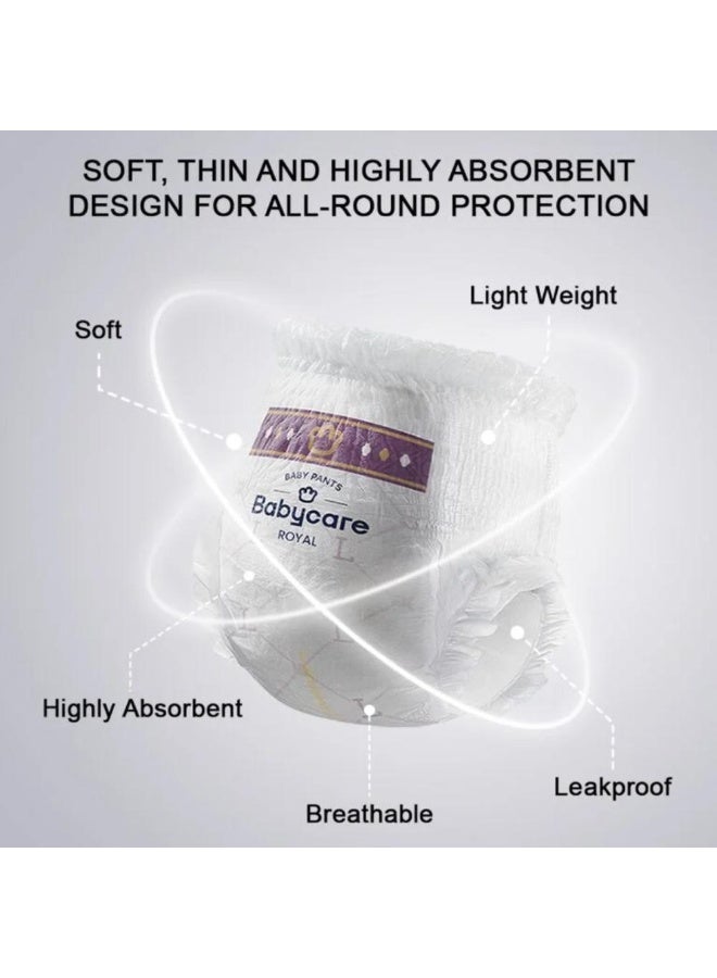 Babycare - Royal Baby Diaper Pants - Size 7 - 17 kg Plus -  Pack of 5 - 24 Pcs  + Free 10 Pcs - Image 2