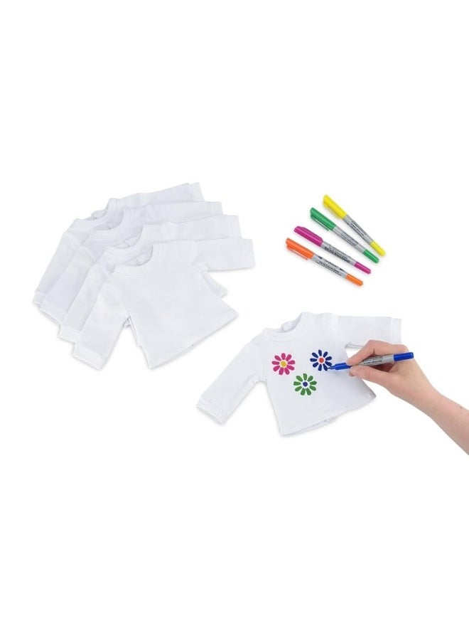 Emily Rose Emily Rose 18 Inch Doll Clothes Value Basics 5-Pack Long Sleeved Bright White 18-in Doll T-Shirts | Compatible with 18" American Girl Dolls  - Image 2