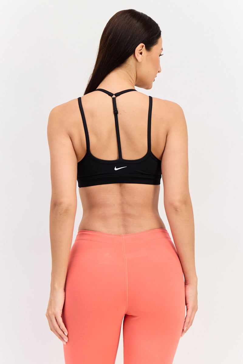 Nike Women Brand Logo Lightly Padded Indy Icon Clash Strappy Sports Bra, Black - Image 2