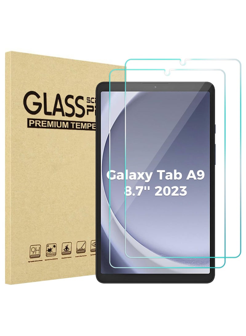 2 Pack Screen Protector for Galaxy Tab A9 8.7 Inch 2023 9H Hardness Tempered Glass HD Clear Screen Film Guard for 8.7" Galaxy Tab A9 Tablet SM-X110/X115/X117 - Image 1