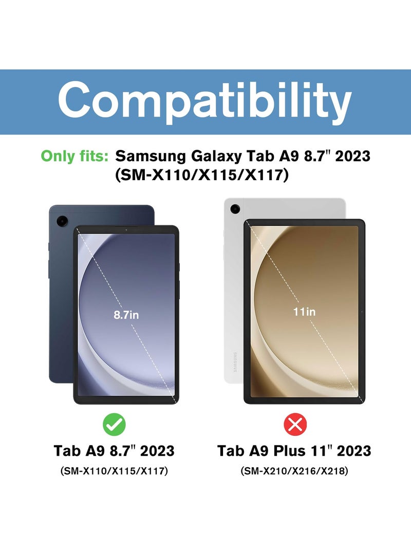2 Pack Screen Protector for Galaxy Tab A9 8.7 Inch 2023 9H Hardness Tempered Glass HD Clear Screen Film Guard for 8.7" Galaxy Tab A9 Tablet SM-X110/X115/X117 - Image 2