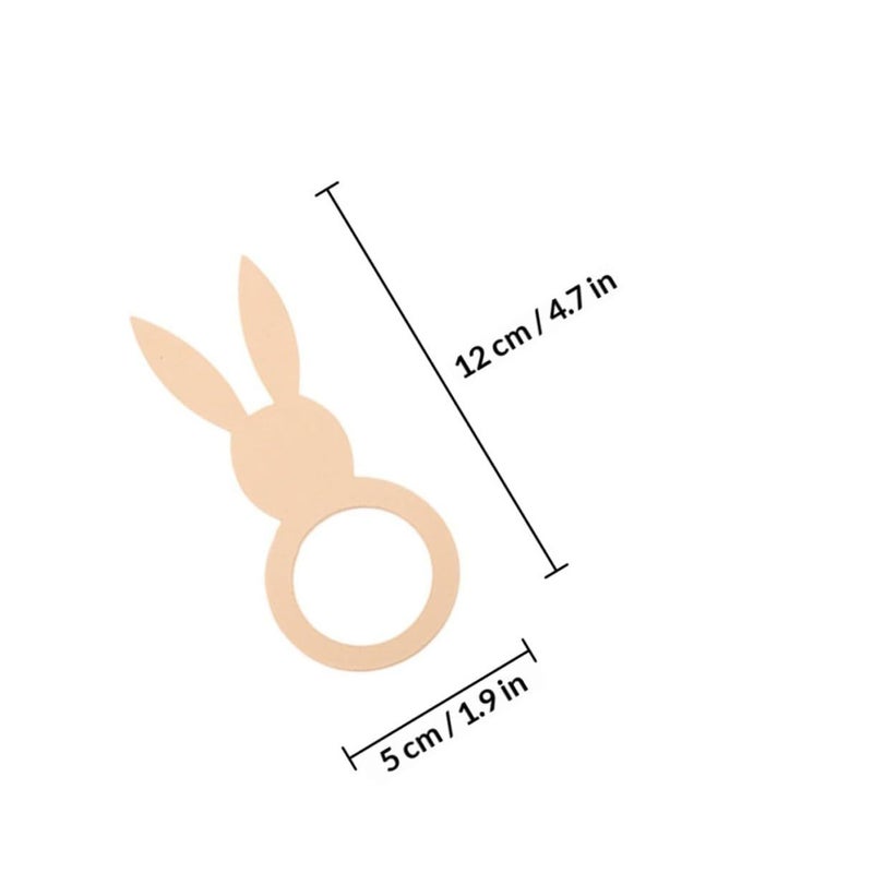 Wooden Easter Bunny Napkin Rings Set Of 20 Reusable Spring Table Decor - Image 3