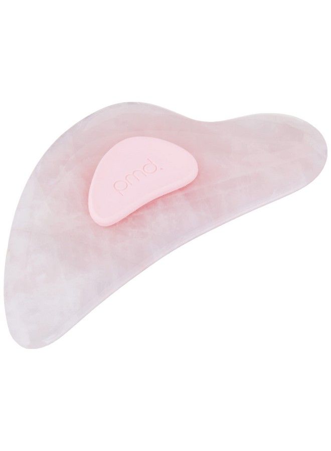 PMD Beauty Pmd Gua Sha Massaging Sculpting And Depuffing Tool Custom Design With Genuine Rose Quartz Stone And Silicone Grip Reduce Tension & Inflammation - Image 2