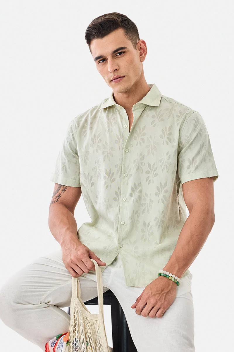 SNITCH Jacquard Regular Fit Shirt