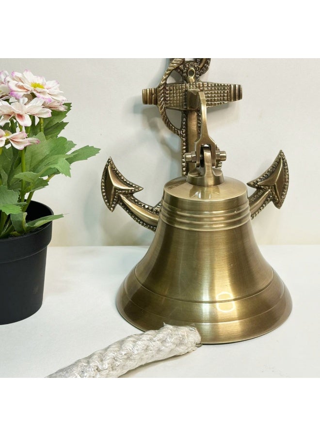 Rustic Charm Antique Brass Ship Bell - Image 1