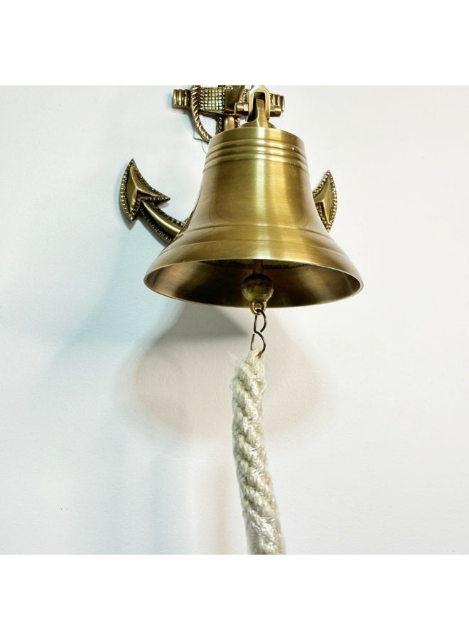 Rustic Charm Antique Brass Ship Bell - Image 3