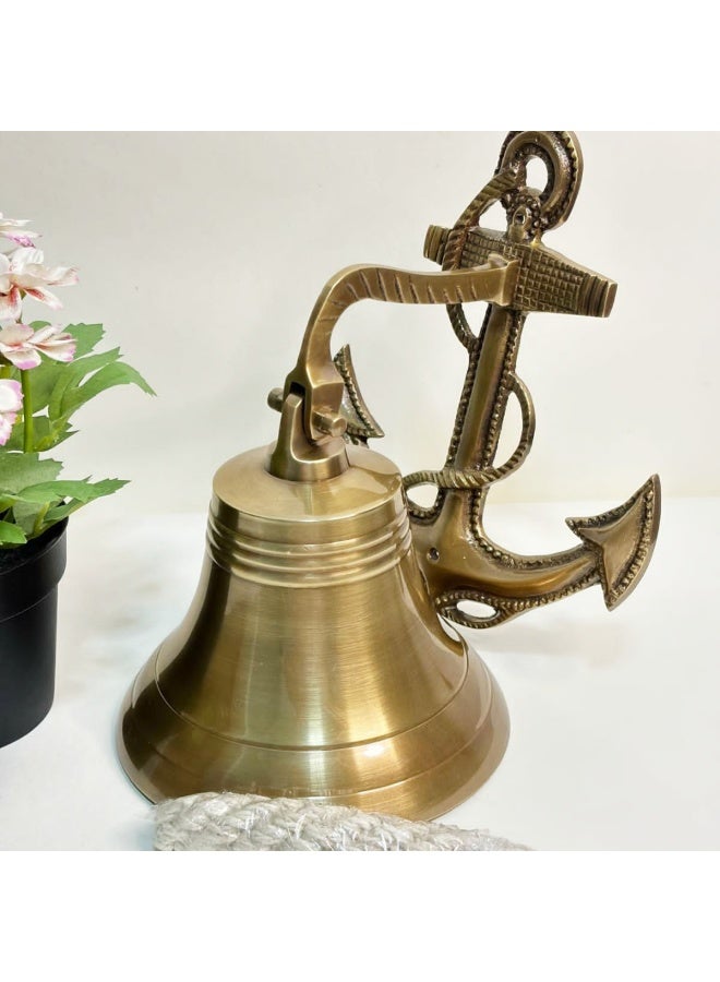 Rustic Charm Antique Brass Ship Bell - Image 5