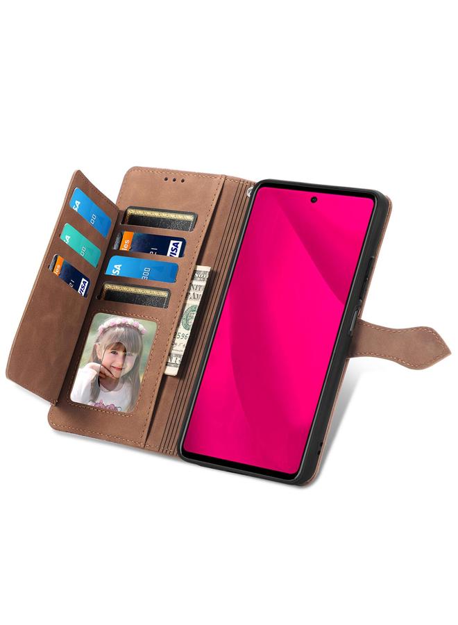 Zaboon Case For Honor 400 Lite Embossed Flower Zipper Leather Phone Case - Image 4