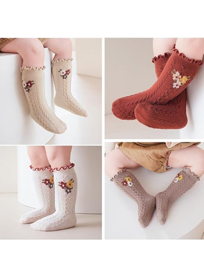 Baby Girls' Socks with Stretchy Cuffs(Pack of 5) 1-3Years - Image 4
