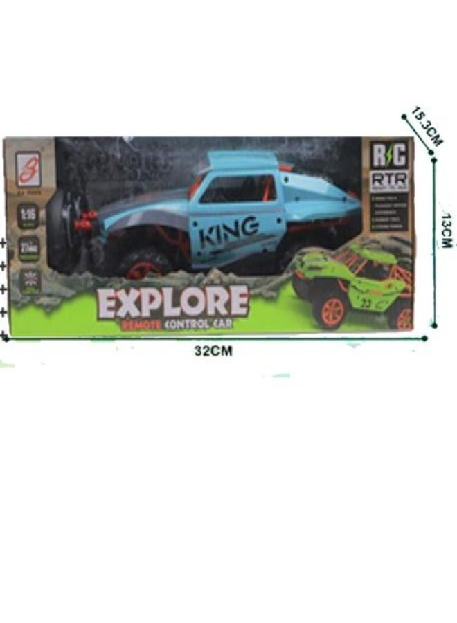 Toy Box Remote Control Car RC Off Road Car Strong Grip 4 Wheel Drive Sound Light For Kids  - Image 2