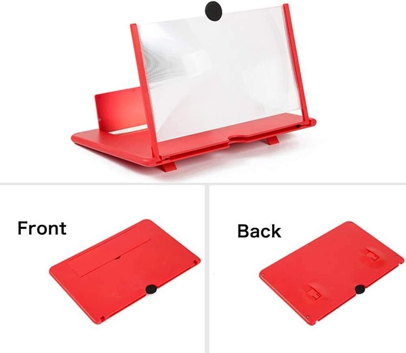 Junrbx 12" Screen Magnifier Amplifier, Generation of Mmobile Mobile Phone Holder Screen Magnifier, for Watching Movies, Videos, Etc. The Best Choice for Gifts (Red) - Image 5