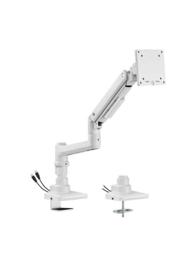 هامود حامل شاشة هامود الرائع، يُثبّت على عمود، مزود بنابض غازي شديد التحمل ومنافذ USB-A/USB-C يدعم شاشات يصل حجمها إلى 49 بوصة أو أوزانًا تصل إلى 20 كجم - Image 1