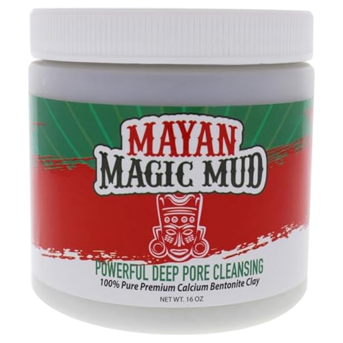 Mayan Magic Mud Powerful Deep Pore Cleansing Calcium Bentonite Clay - Natural Face Mask Peel For Men And Women - USA Made Full Facial Skin Care - Spa Level Beauty Products That Cleanse Skin - 2 Pc - Image 1